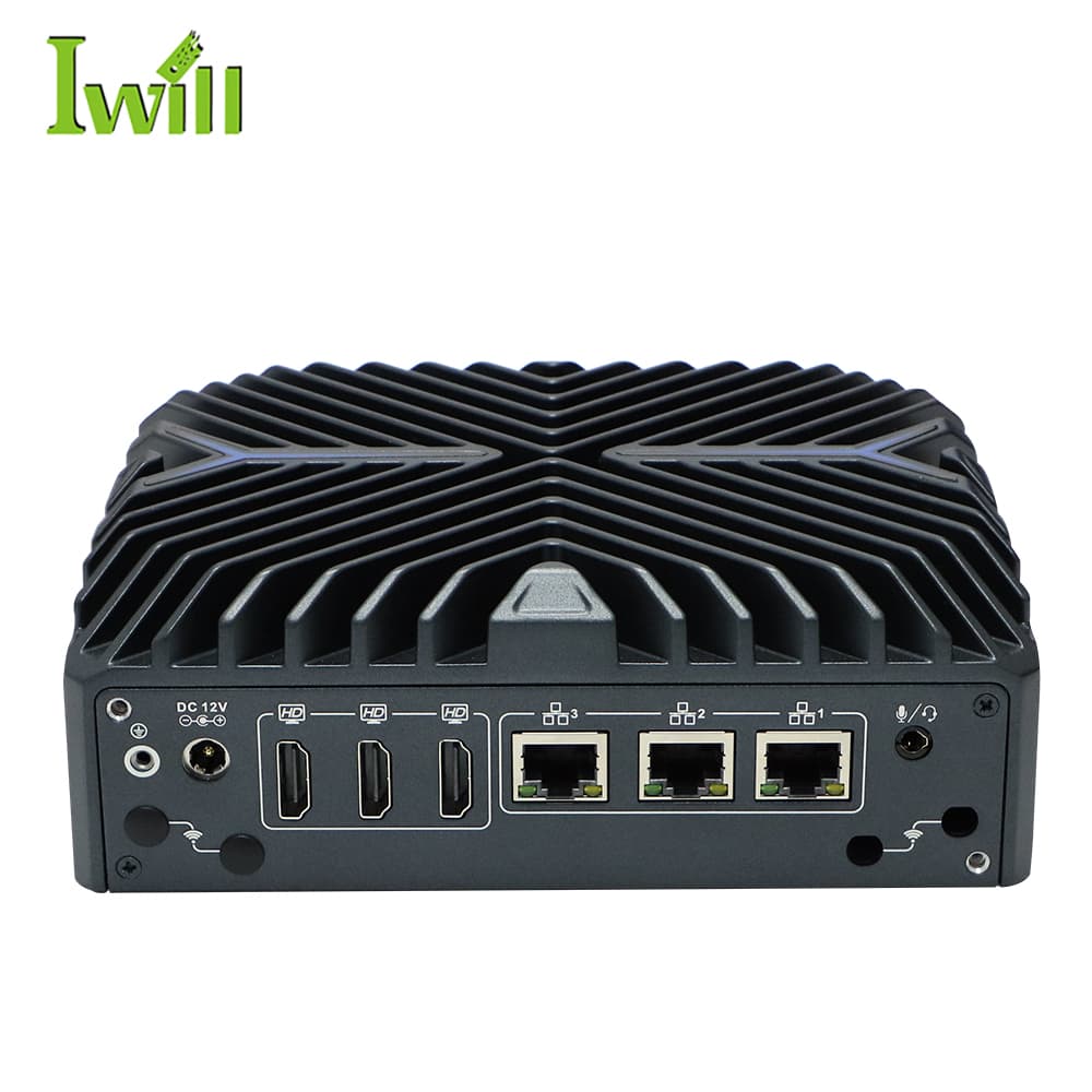 IWILL N3322 bezwentylatorowy odtwarzacz Digital Signage z 3× HDMI 4K wyjsciami